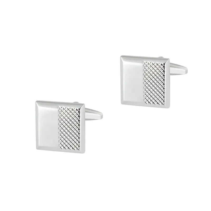 Brushed Metal Cufflinks for Men's French Shirts
